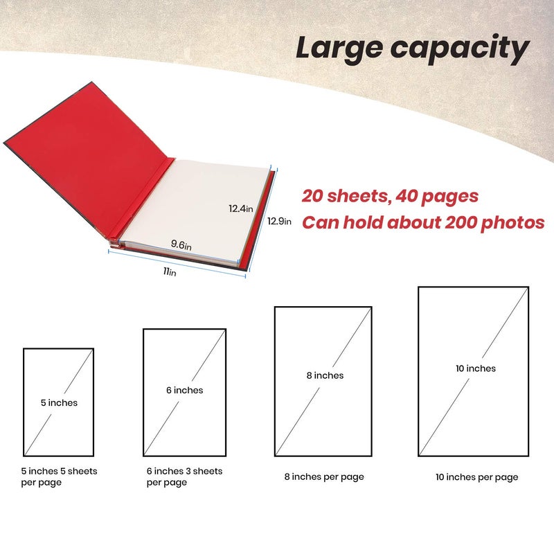 BBwill Photo Album Scrapbook, Our Adventure Book, DIY Handmade Album Scrapbook Movie Up Travel Scrapbook for Anniversary, Wedding, Travelling, Baby Shower, etc (Photo Album) - Image 2